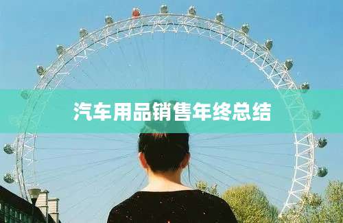 汽车用品销售年终总结