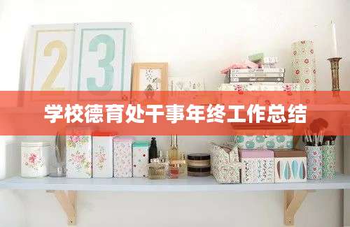 学校德育处干事年终工作总结