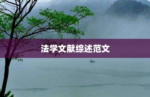 法学文献综述范文