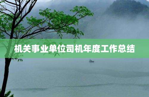 机关事业单位司机年度工作总结