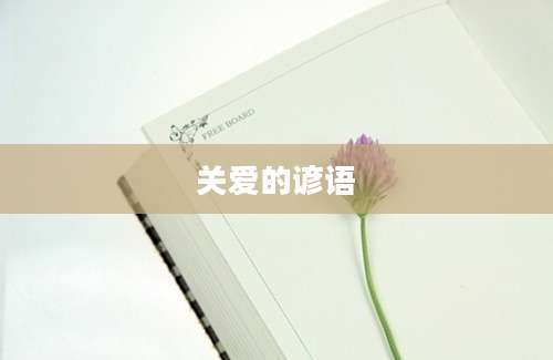 关爱的谚语