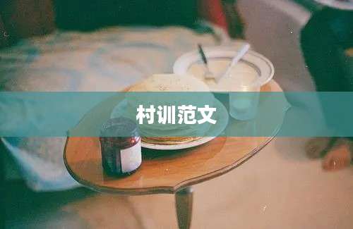 村训范文