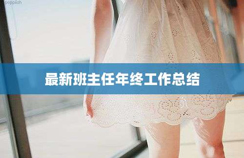 最新班主任年终工作总结
