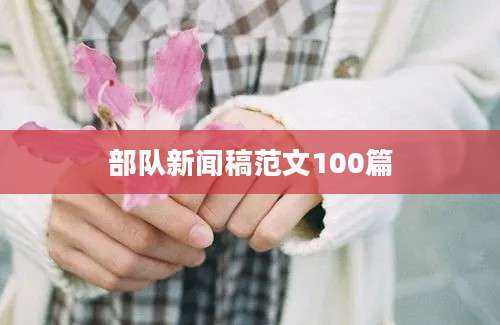 部队新闻稿范文100篇