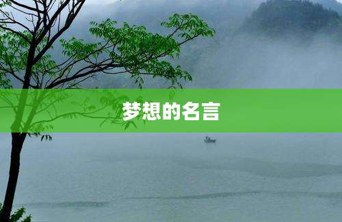 梦想的名言