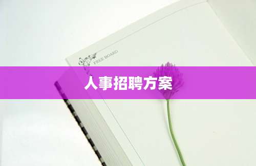 人事招聘方案