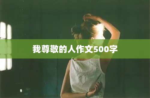 我尊敬的人作文500字