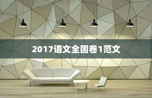 2017语文全国卷1范文