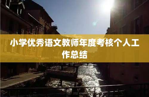 小学优秀语文教师年度考核个人工作总结