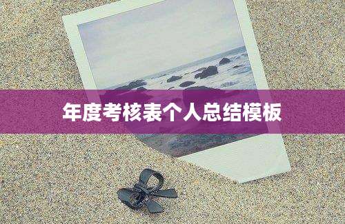 年度考核表个人总结模板