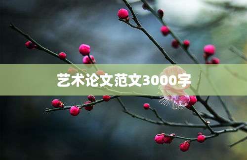 艺术论文范文3000字