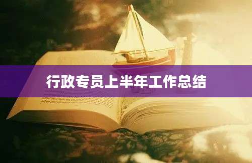 行政专员上半年工作总结