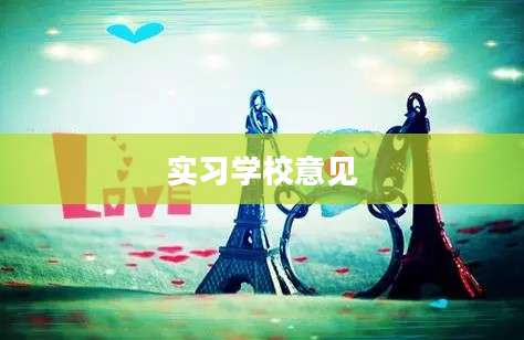 实习学校意见