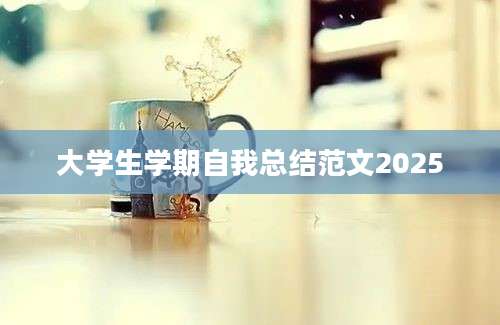 大学生学期自我总结范文2025