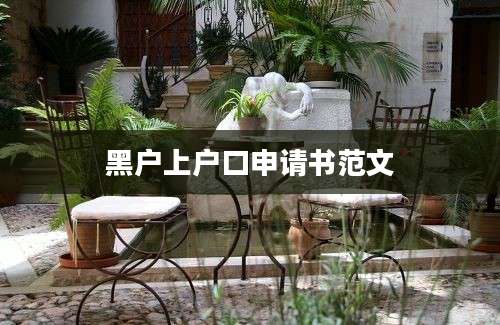 黑户上户口申请书范文