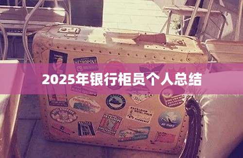 2025年银行柜员个人总结
