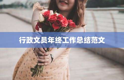 行政文员年终工作总结范文