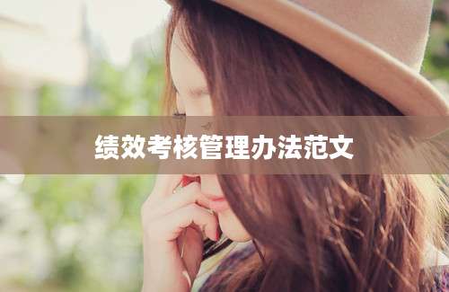 绩效考核管理办法范文