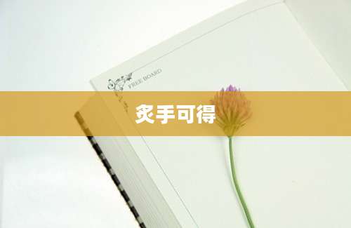炙手可得