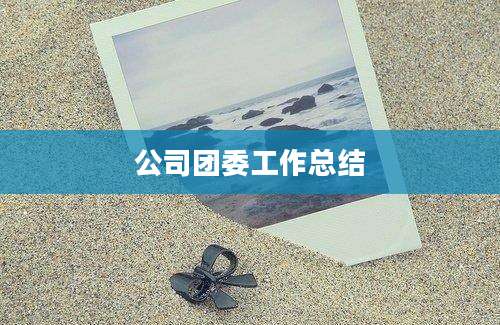 公司团委工作总结