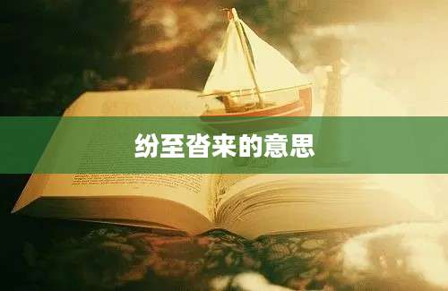 纷至沓来的意思