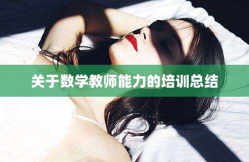 关于数学教师能力的培训总结
