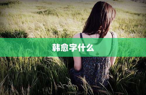 韩愈字什么