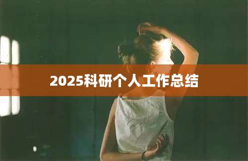 2025科研个人工作总结