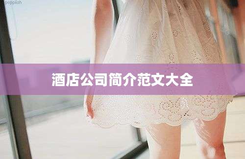 酒店公司简介范文大全