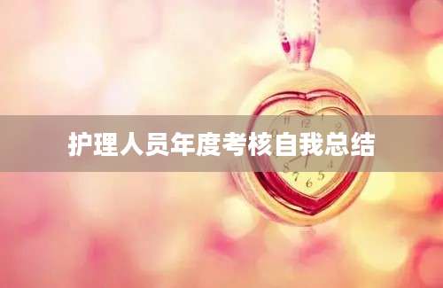 护理人员年度考核自我总结