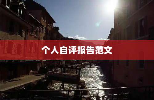 个人自评报告范文