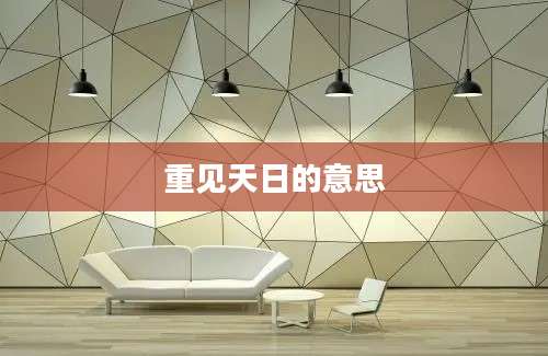 重见天日的意思