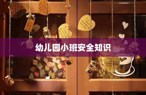 幼儿园小班安全知识