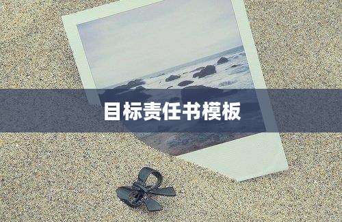 目标责任书模板