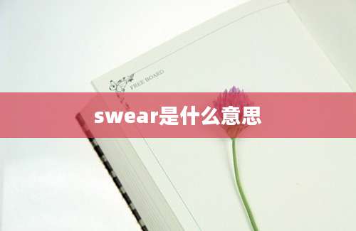 swear是什么意思