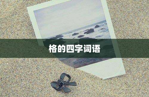 格的四字词语