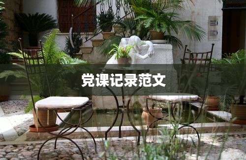 党课记录范文