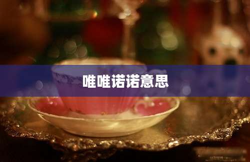 唯唯诺诺意思