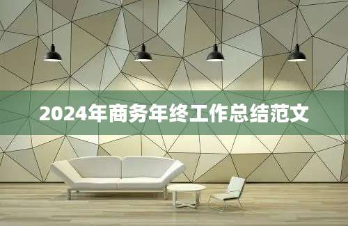 2024年商务年终工作总结范文
