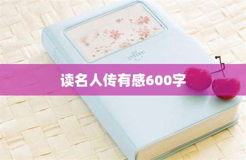 读名人传有感600字