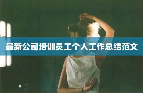 最新公司培训员工个人工作总结范文