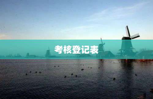 考核登记表
