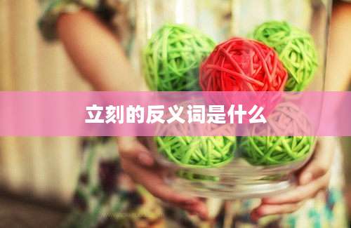 立刻的反义词是什么