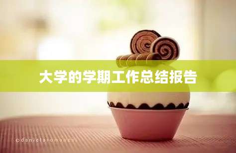 大学的学期工作总结报告
