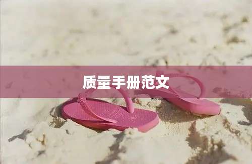 质量手册范文