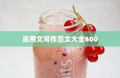 应用文写作范文大全600