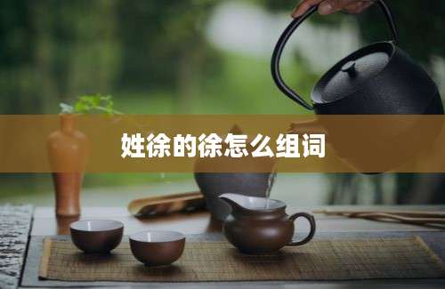姓徐的徐怎么组词