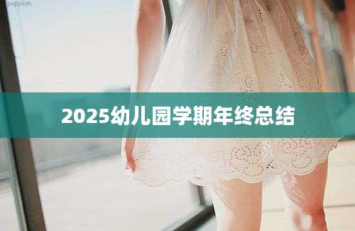 2025幼儿园学期年终总结
