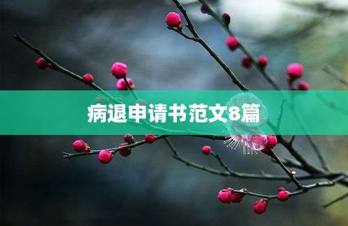 病退申请书范文8篇
