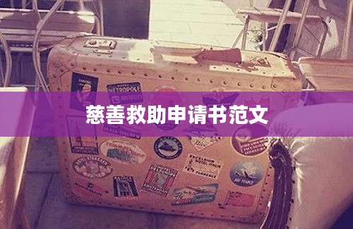 慈善救助申请书范文